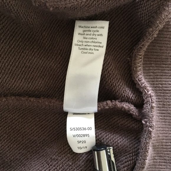 Athleta Moonrise Sweatshirt Hoodie Sz S Mineral Brown Split Open Back 530536 - Picture 10 of 12